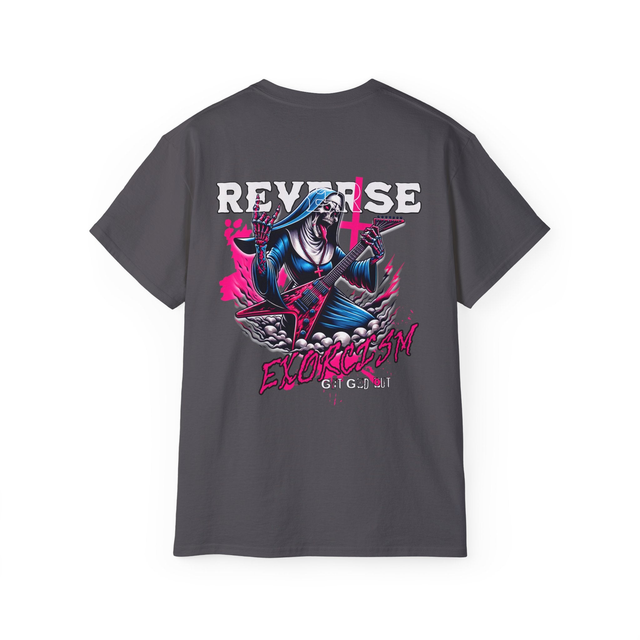 Reverse Exorcism - Unisex Cotton Tee (Back) - Damned Threads